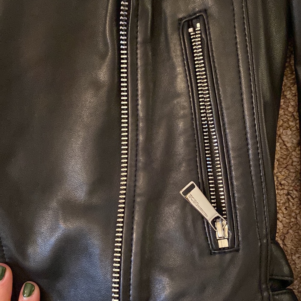 Bcbg Generation Black Leather Jacket In Small - image 4